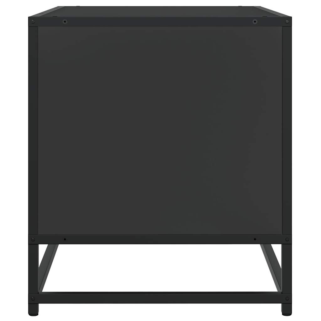 vidaXL Szafka pod TV, czarna, 61x40x46 cm, materiał drewnopochodny