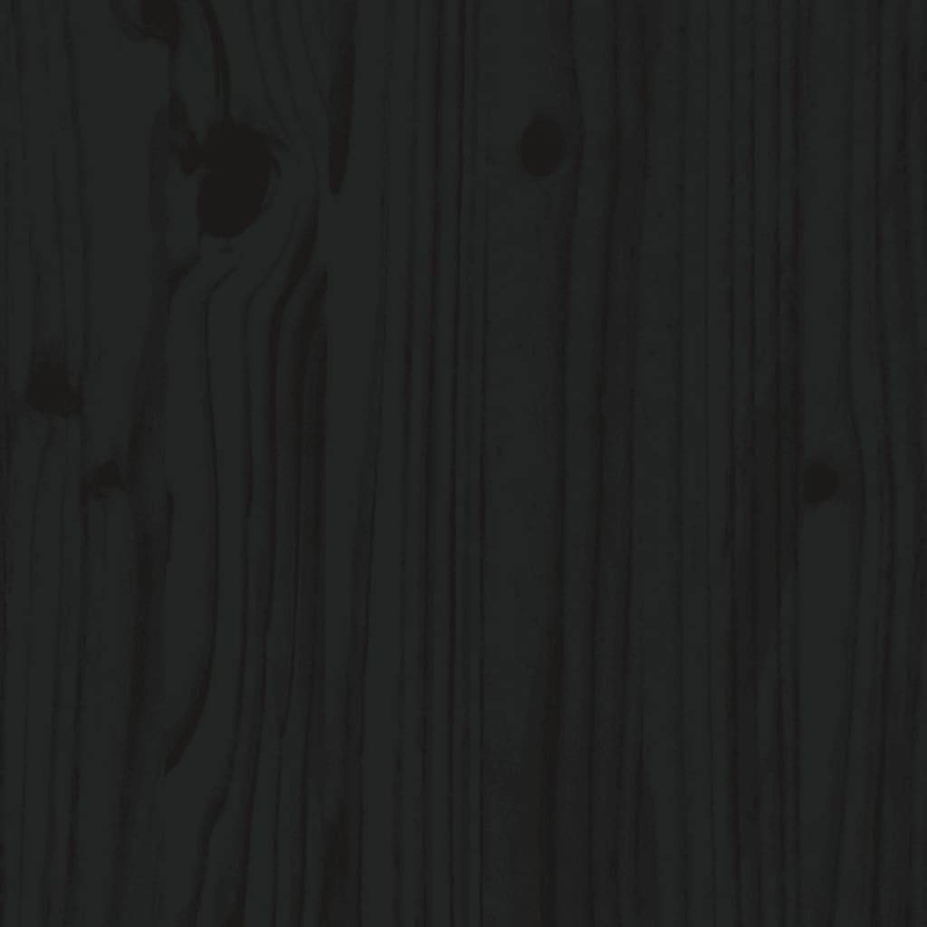vidaXL Łóżko sztaplowane, czarne, 80x200 cm, lite drewno sosnowe