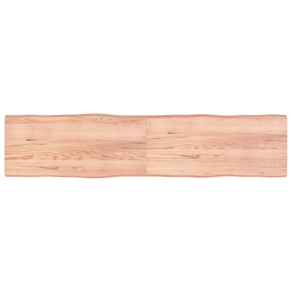 vidaXL Blat, jasnobrązowy 220x50x(2-6) cm drewno z naturalną krawędzią