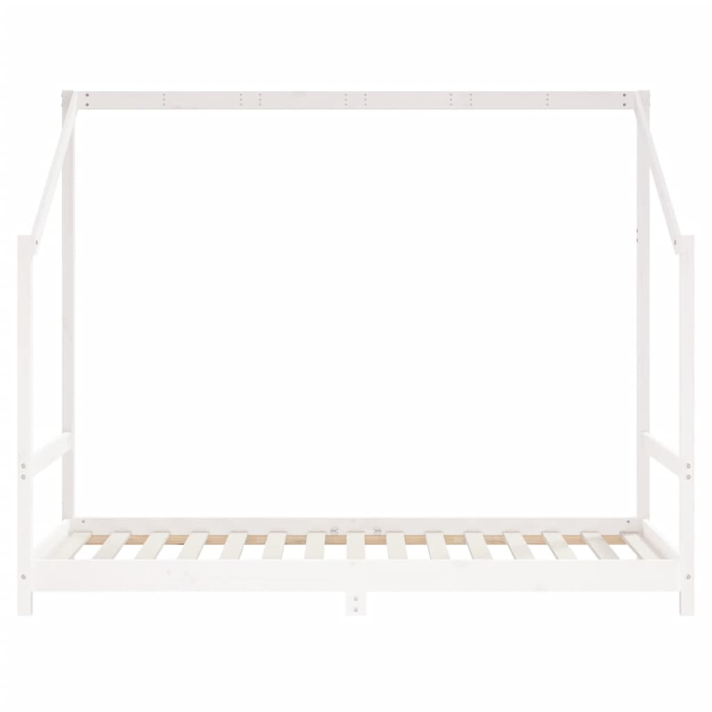 vidaXL Rama łóżka dziecięcego, biała, 2x(90x190) cm, drewno sosnowe
