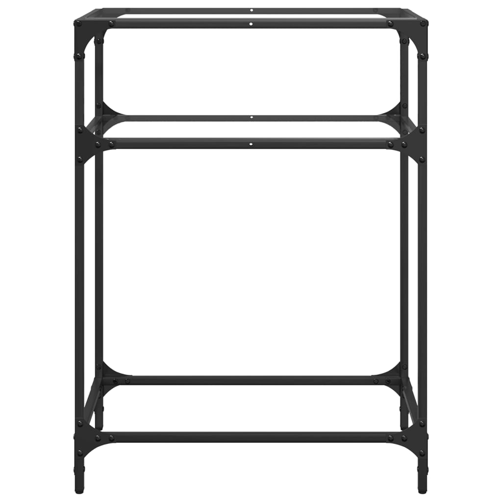 vidaXL Stolik konsolowy z przezroczystym, szklanym blatem, 60x35x81 cm