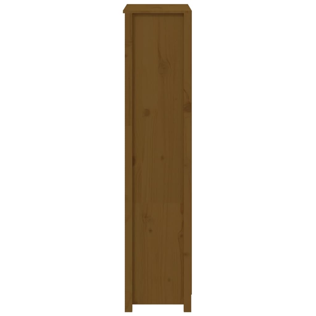 vidaXL Szafka, miodowy brąz, 80x35x154 cm, lite drewno sosnowe