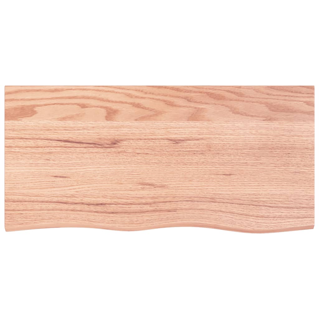 vidaXL Blat do łazienki, jasnobrązowy, 100x50x2 cm, lite drewno