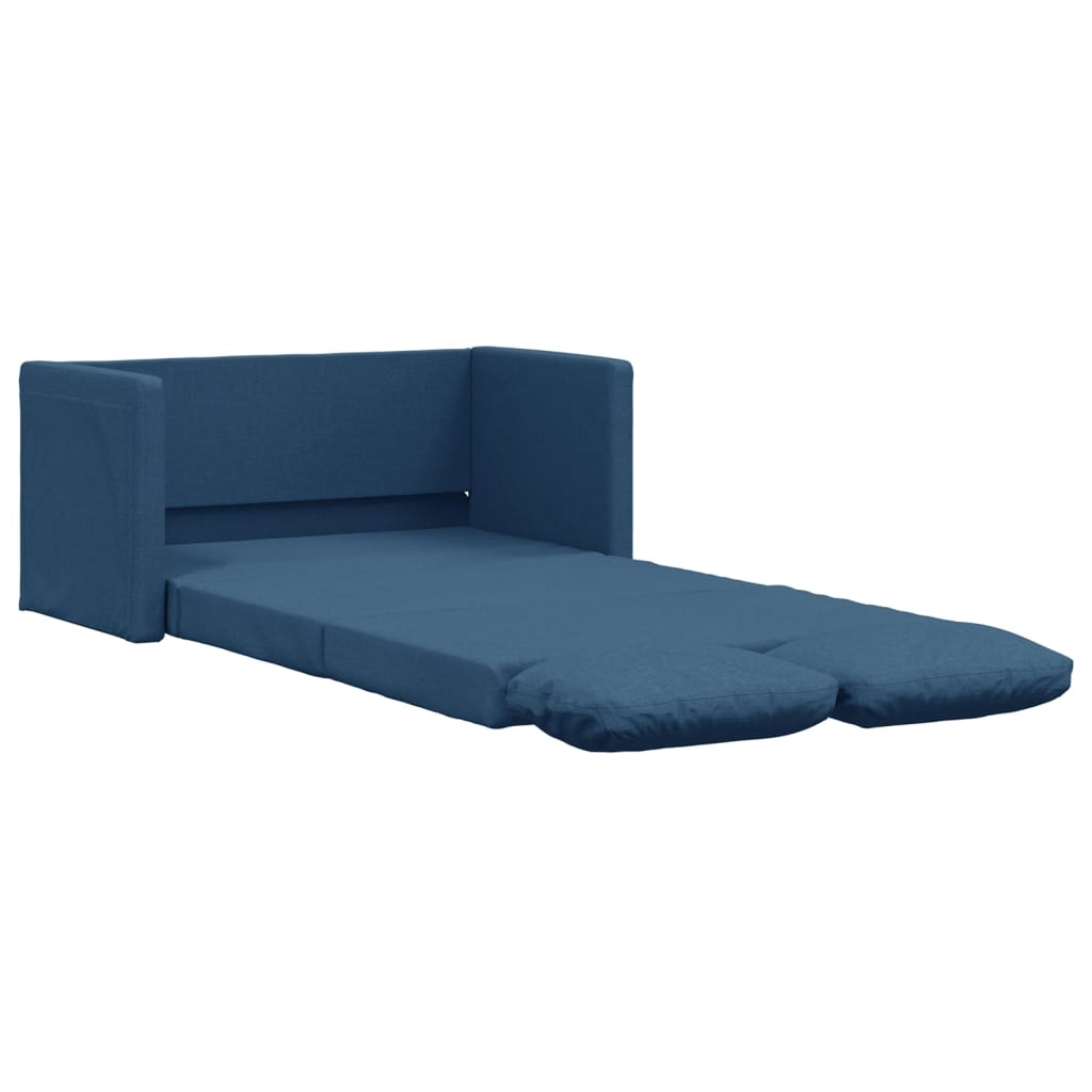 vidaXL Sofa podłogowa 2-w-1, niebieska, 112x174x55 cm, tkanina