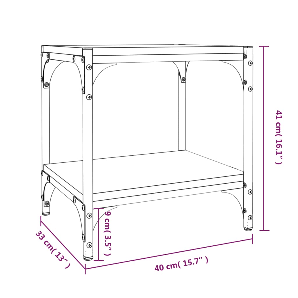 vidaXL Szafka pod TV, dąb sonoma, 40x33x41 cm