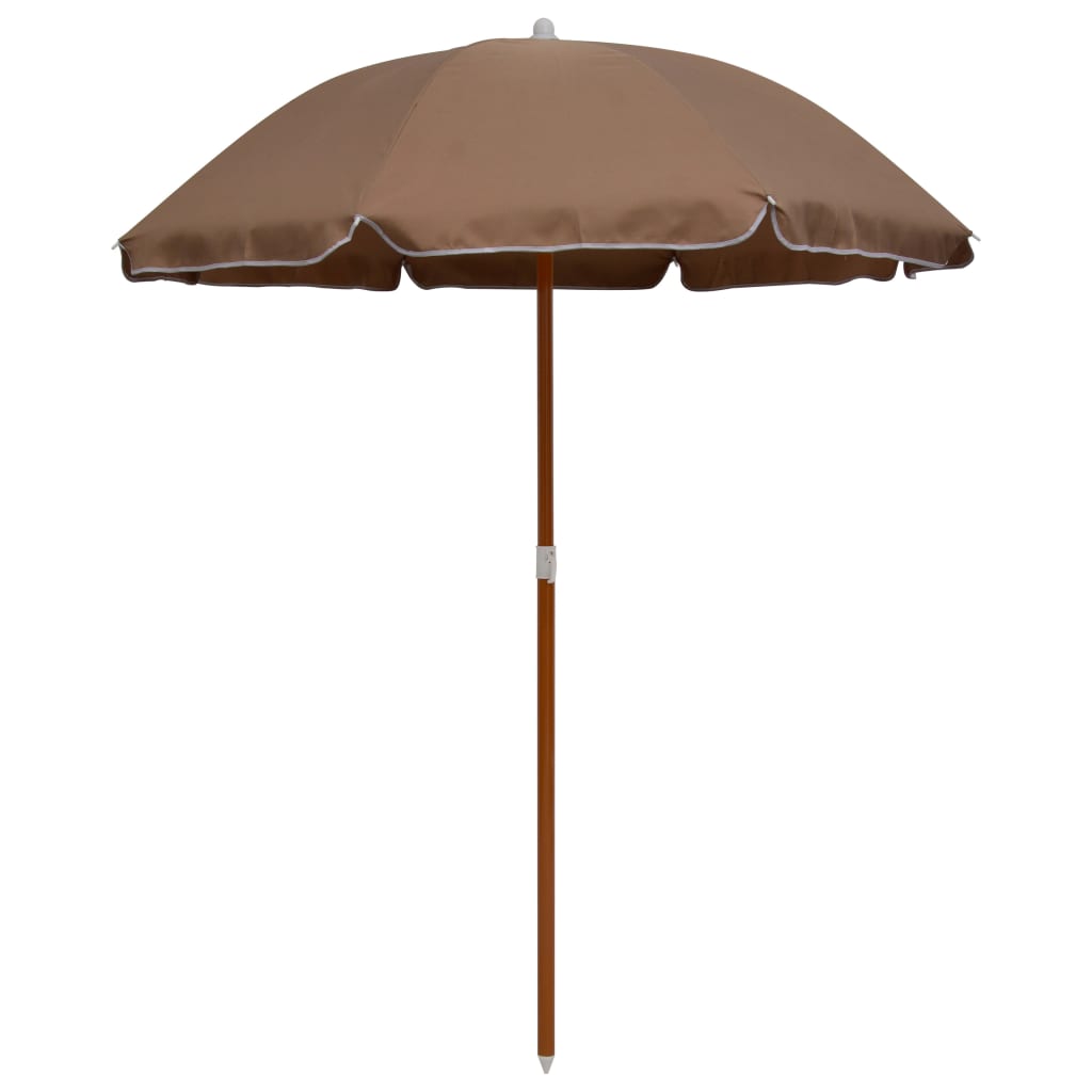 vidaXL Parasol ogrodowy na stalowym słupku, 180 cm, taupe