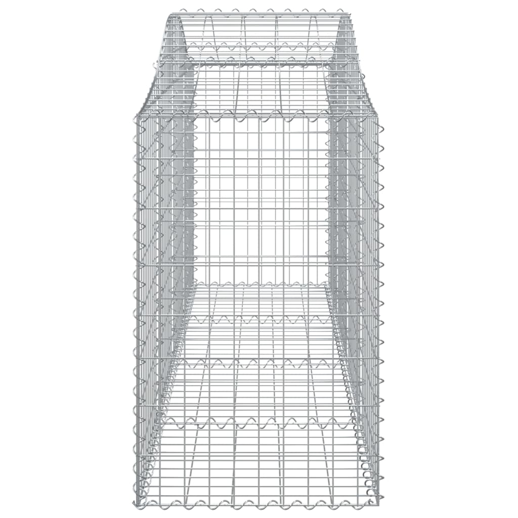 vidaXL Kosze gabionowe, 5 szt, 200x50x80/100 cm, galwanizowane żelazo