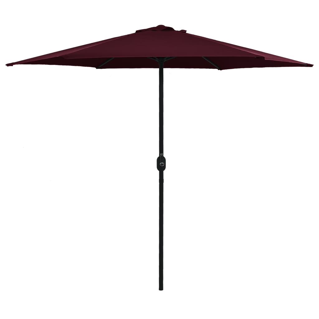 vidaXL Parasol ogrodowy na aluminiowym słupku, 270x246 cm, bordowy