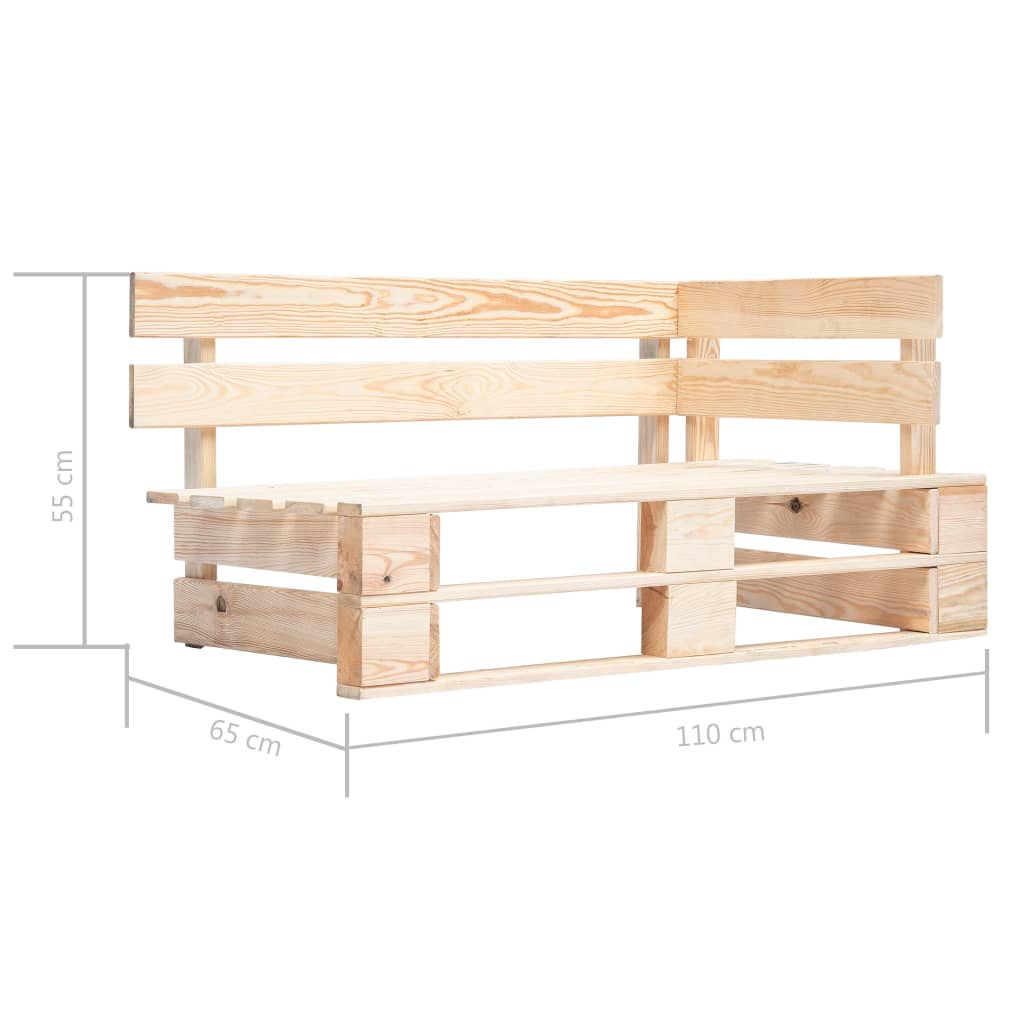 vidaXL Sofa 2-os. z palet, z poduszkami, impregnowane drewno sosnowe