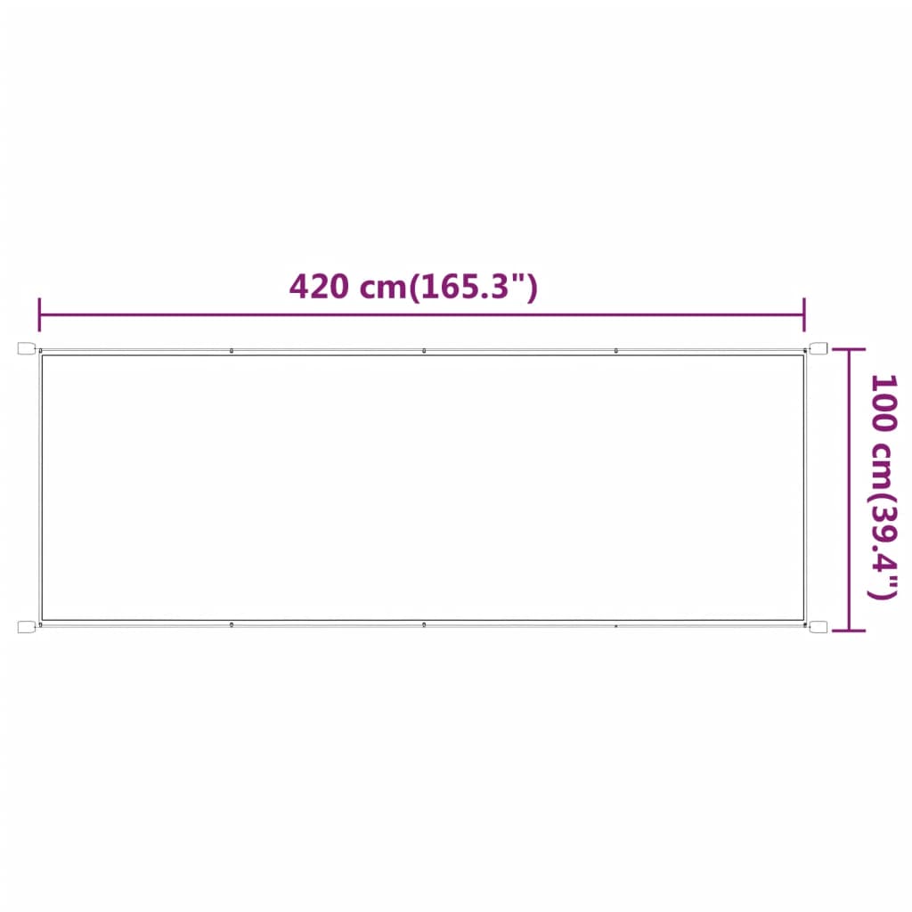 vidaXL Markiza pionowa, beżowa, 100x420 cm, tkanina Oxford