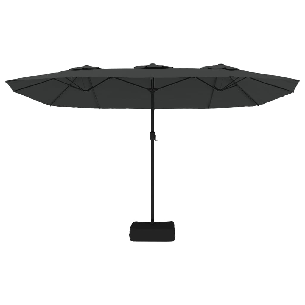 vidaXL Podwójny parasol ogrodowy, antracytowy, 449x245 cm