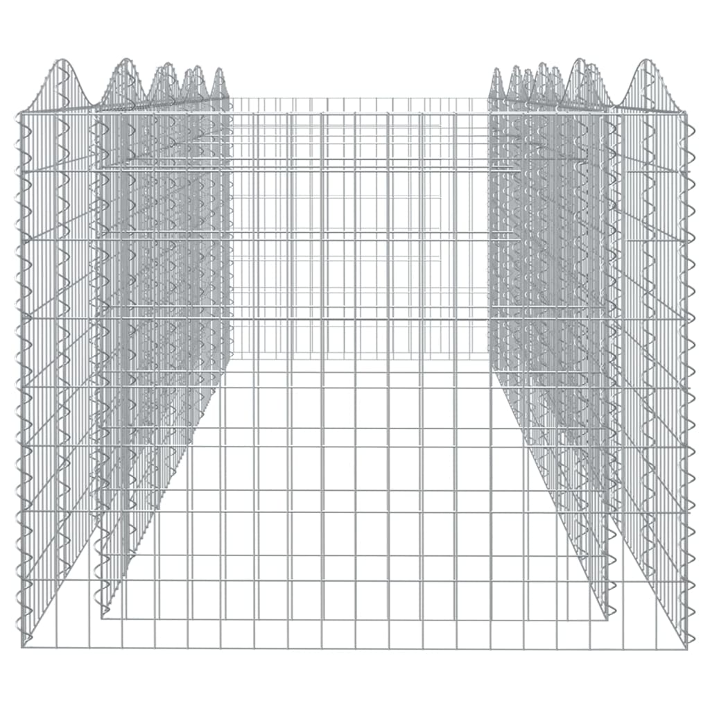 vidaXL Łukowaty kosz gabionowy, 400x100x100 cm, galwanizowane żelazo