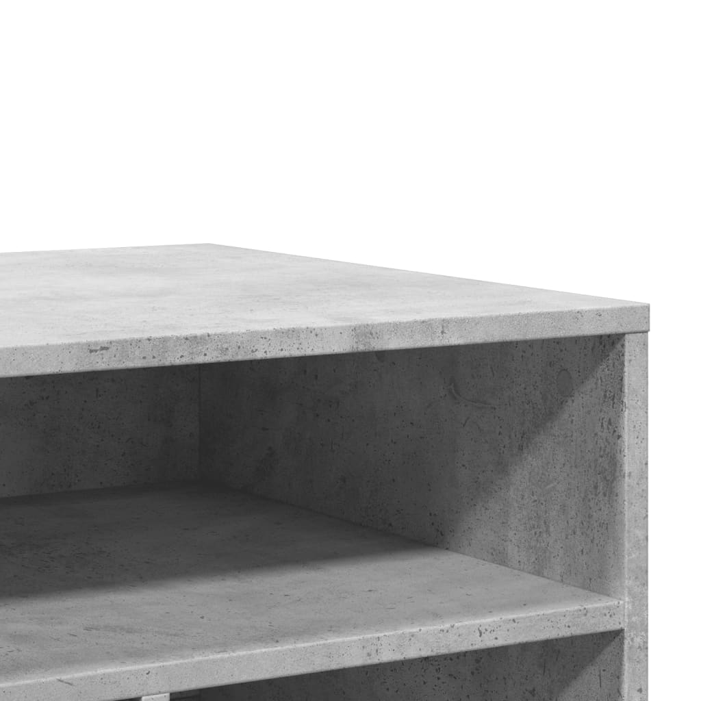 vidaXL Szafka pod drukarkę, z kółkami, szarość betonu, 60x50x67 cm