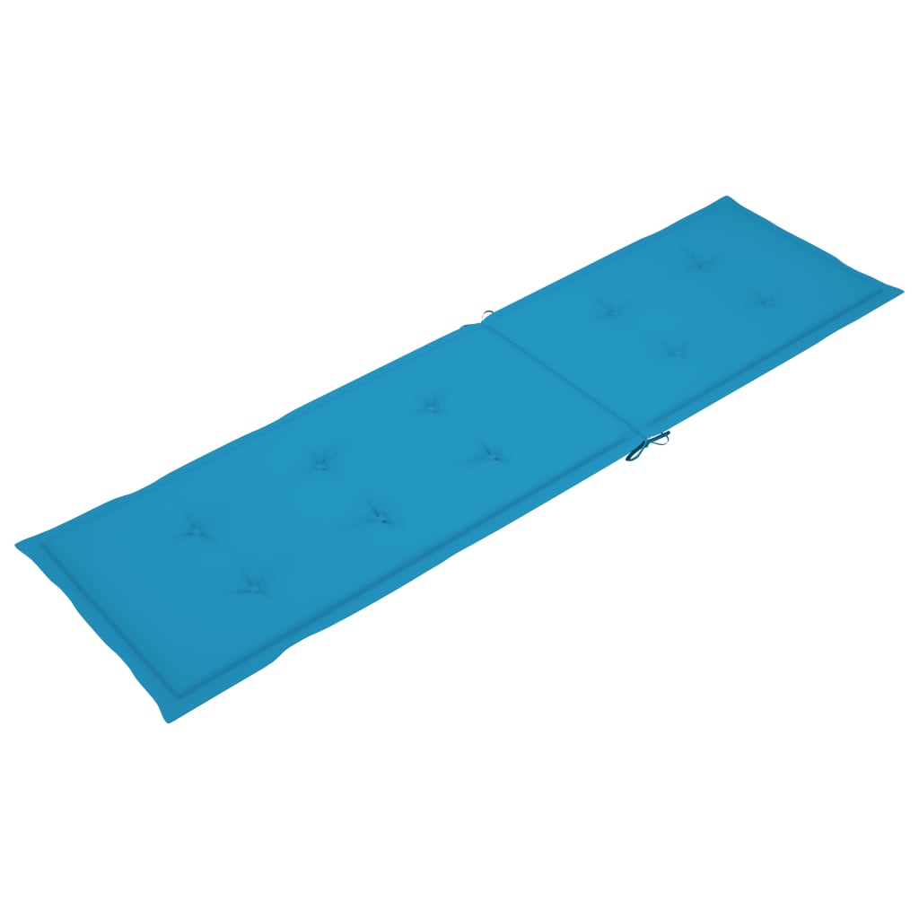 vidaXL Poduszka na leżak, niebieska, (75+105)x50x4 cm
