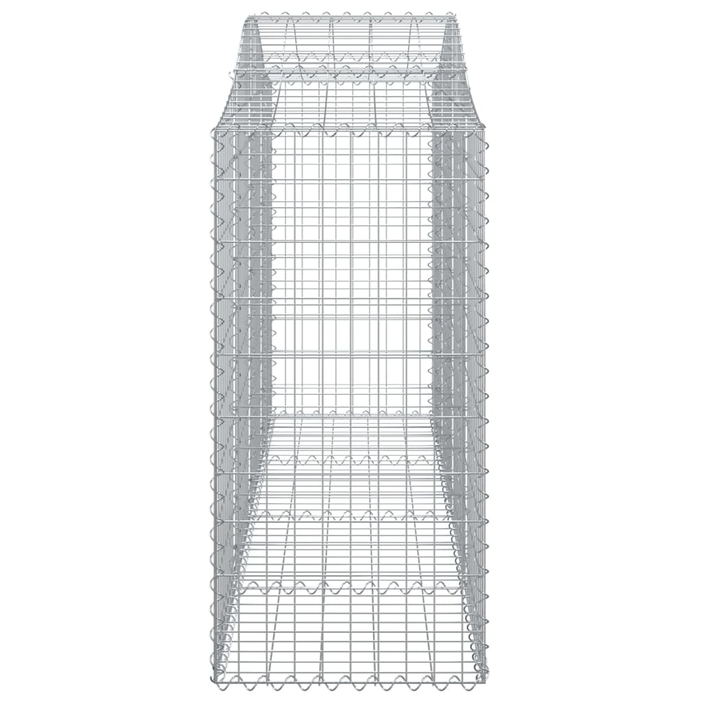 vidaXL Kosze gabionowe, 14 szt, 200x50x120/140cm, galwanizowane żelazo