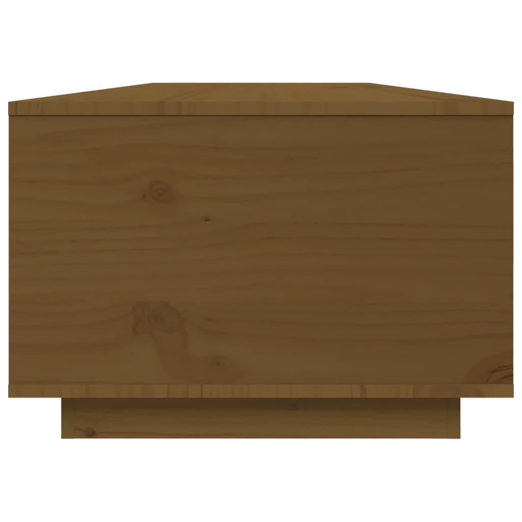vidaXL Stolik kawowy, miodowy brąz, 80x50x35,5 cm, lite drewno sosnowe