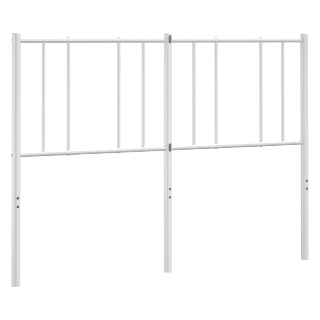 vidaXL Metalowe wezgłowie, białe, 150 cm