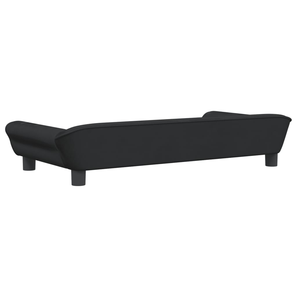 vidaXL Sofa dla dzieci, czarna, 100x50x26 cm, aksamit