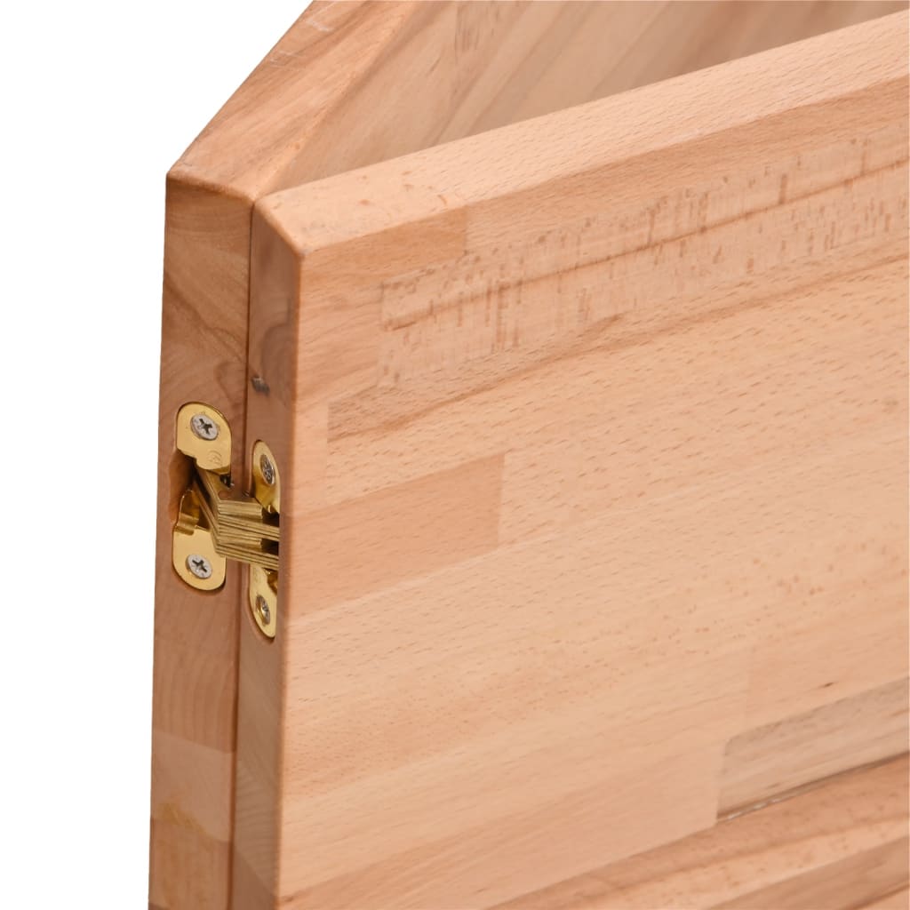 vidaXL Stół roboczy, 150x55x81,5 cm, lite drewno bukowe i metal