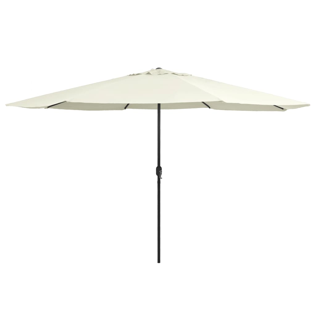 vidaXL Parasol ogrodowy na metalowym słupku, 390 cm, piaskowy