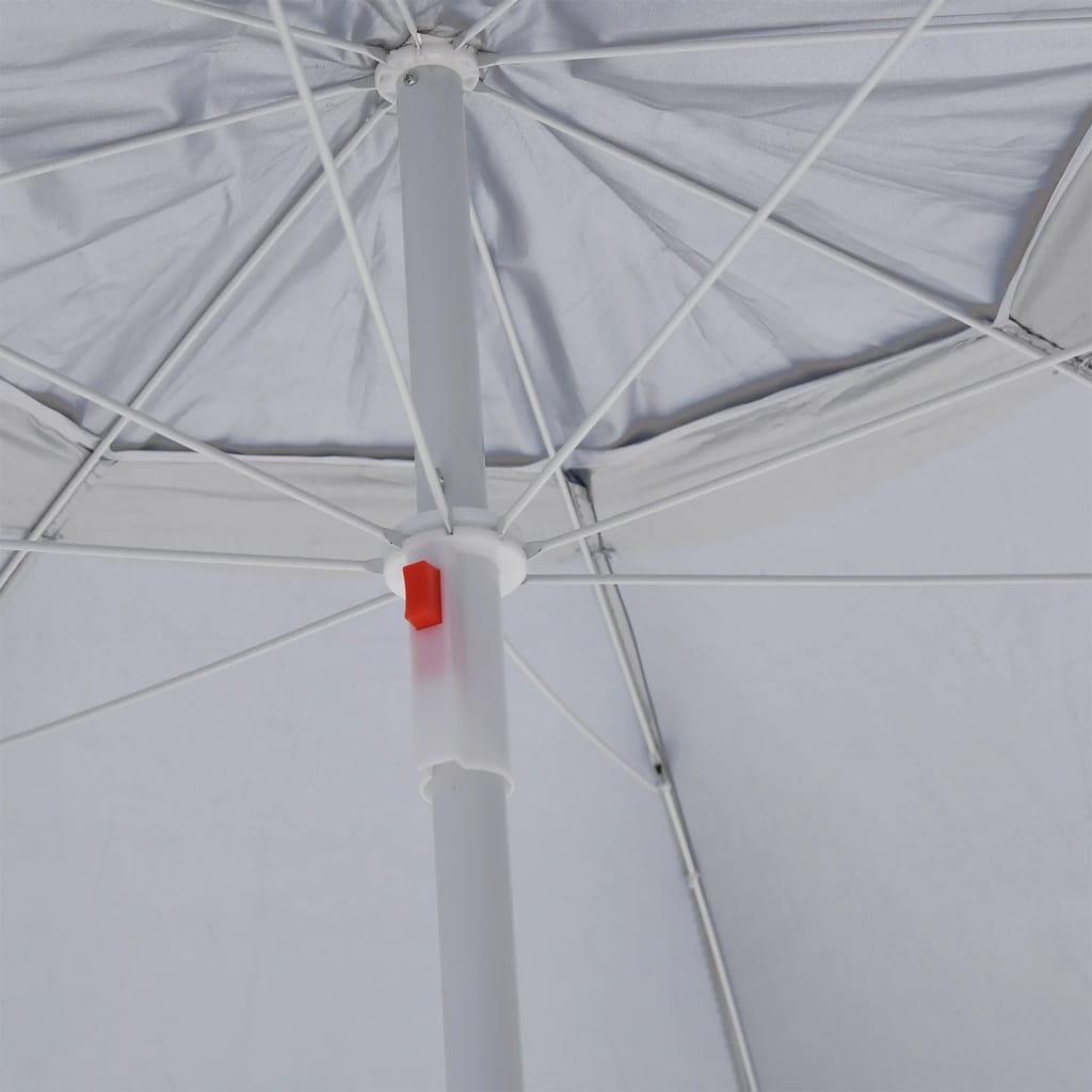 vidaXL Parasol plażowy ze ściankami bocznymi, piaskowy, 215 cm