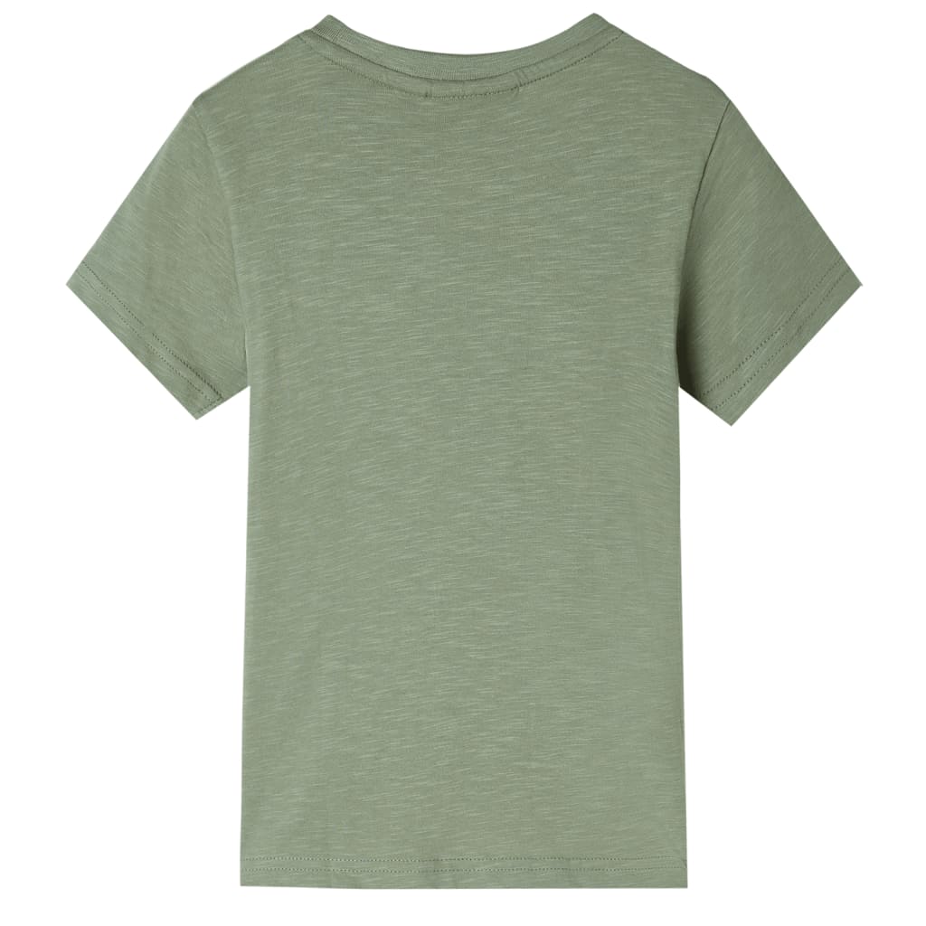 Koszulka dziecięca z krótkimi rękawami, jasne khaki, 116