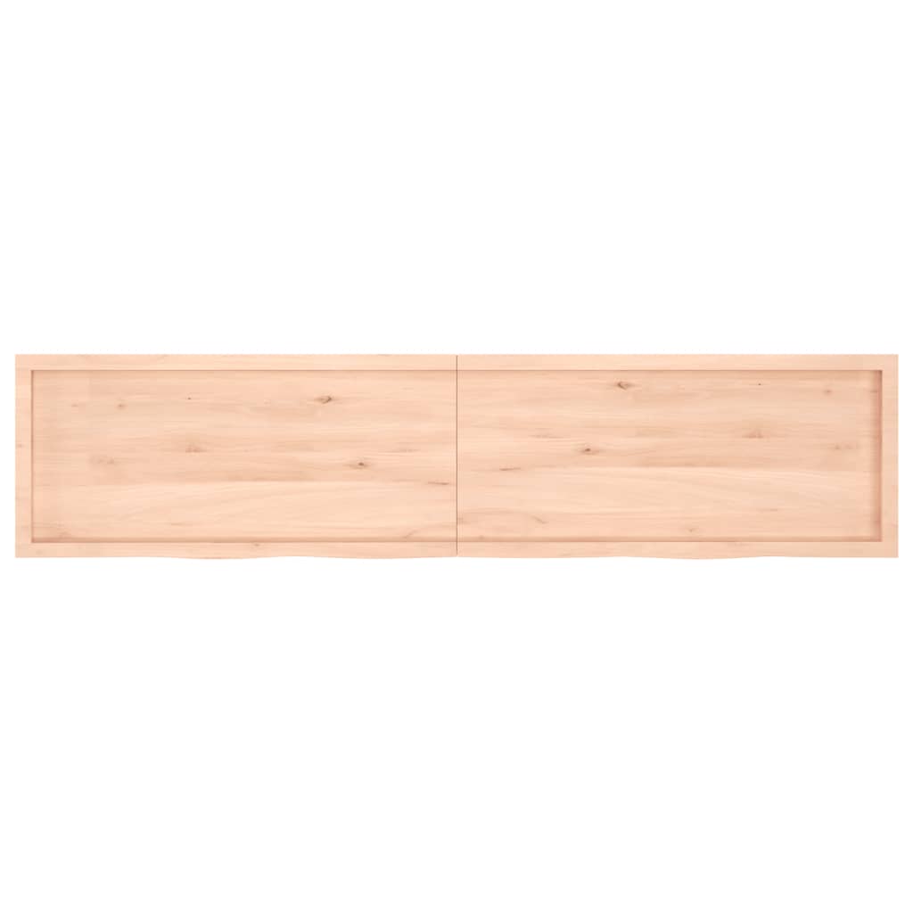 vidaXL Blat stołu, 220x50x(2-4) cm, surowe lite drewno dębowe