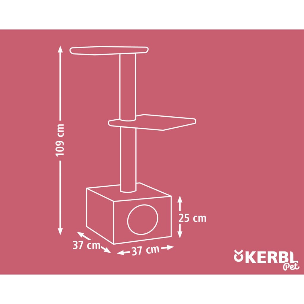 Kerbl Kocie drzewko Venus, 109 cm, białe