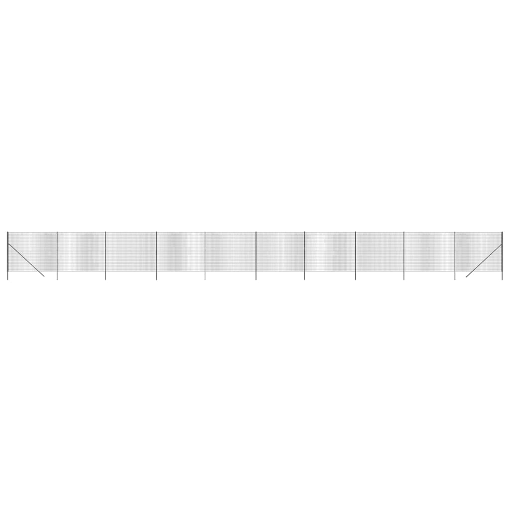 vidaXL Ogrodzenie z siatki drucianej, antracytowe, 2,2x25 m