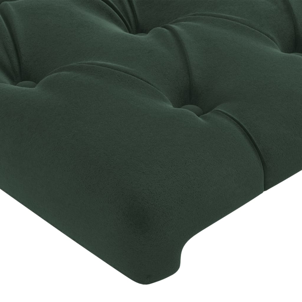 vidaXL Zagłówki do łóżka, 2 szt, ciemnozielone, 72x7x78/88 cm, aksamit