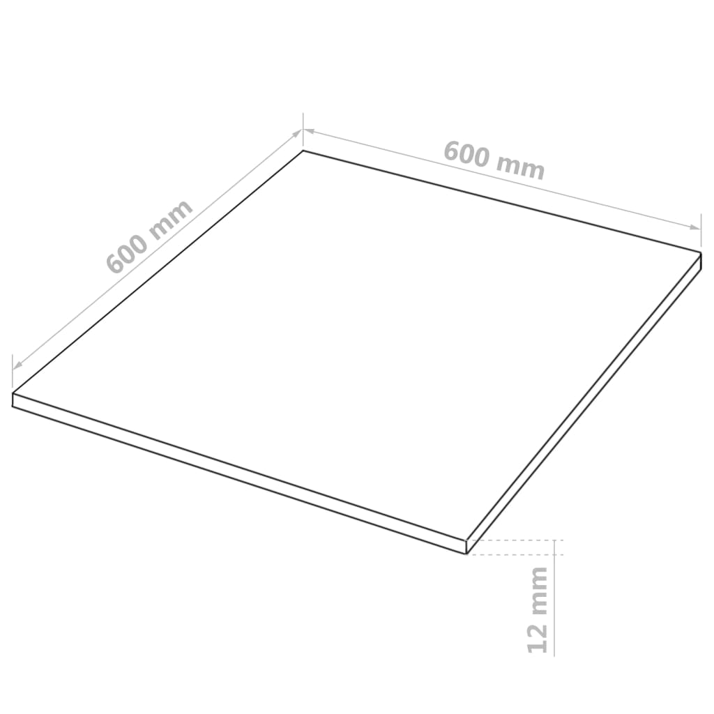 vidaXL Płyty MDF, 8 szt., kwadratowe, 60 x 60 cm x 12 mm