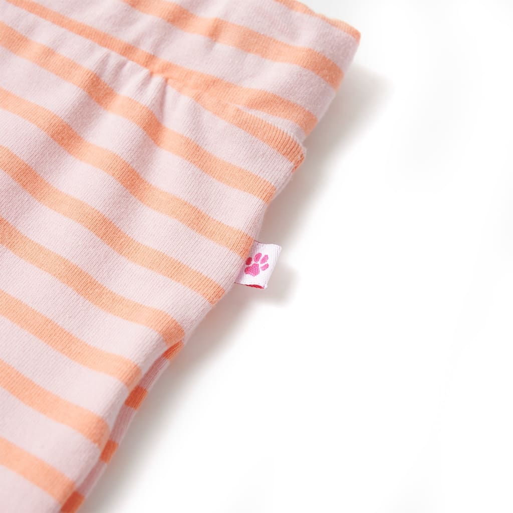 Dziecięca spódniczka w paski, prosty krój, różowa, 92