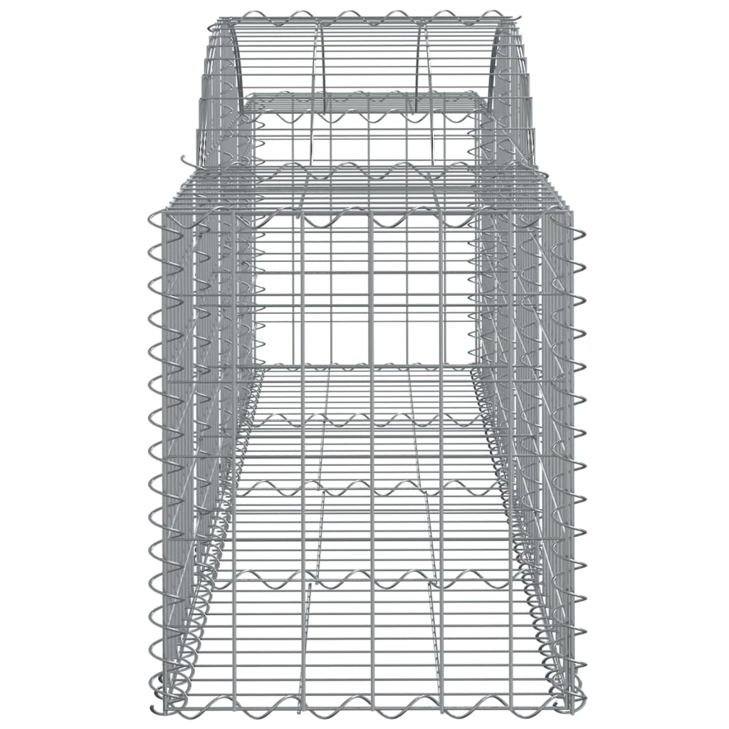 vidaXL Kosze gabionowe, 9 szt., 200x50x60/80 cm, galwanizowane żelazo