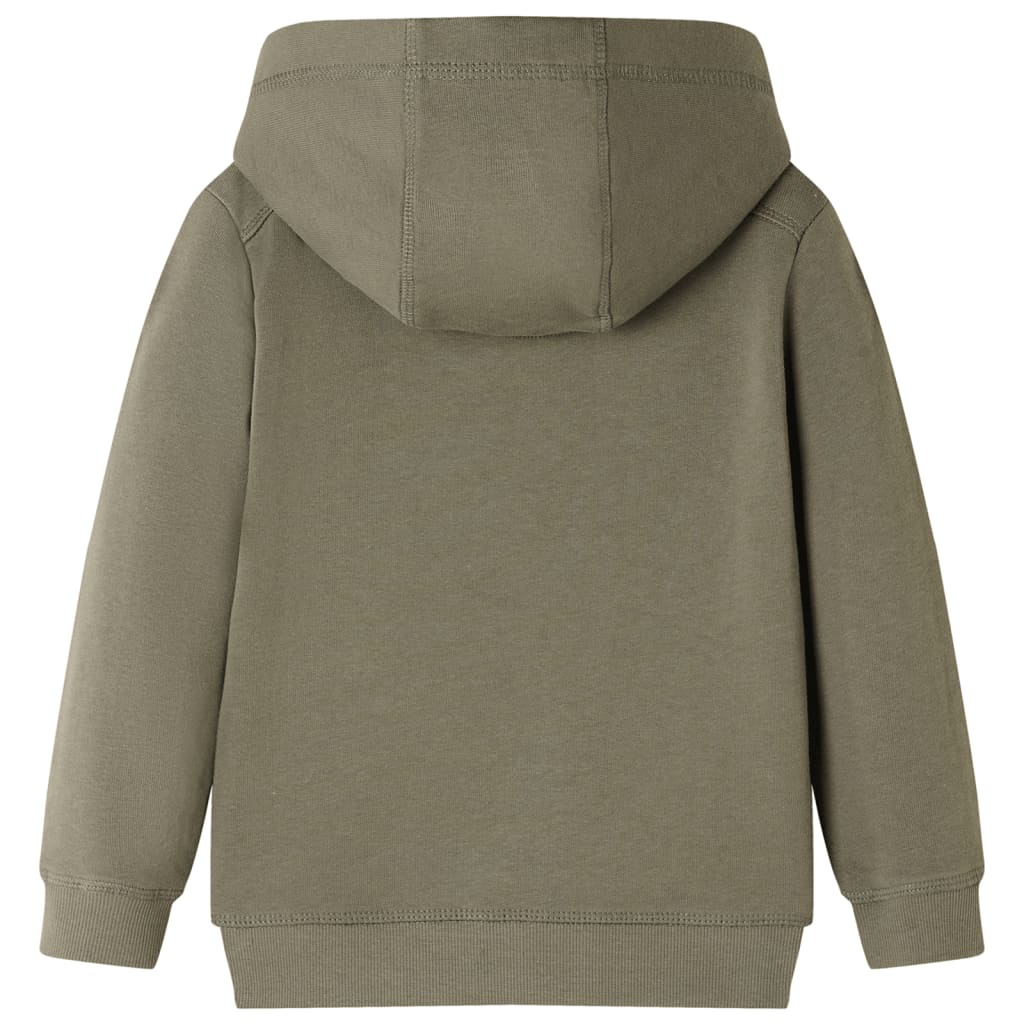 Bluza dziecięca z kapturem, khaki, 116