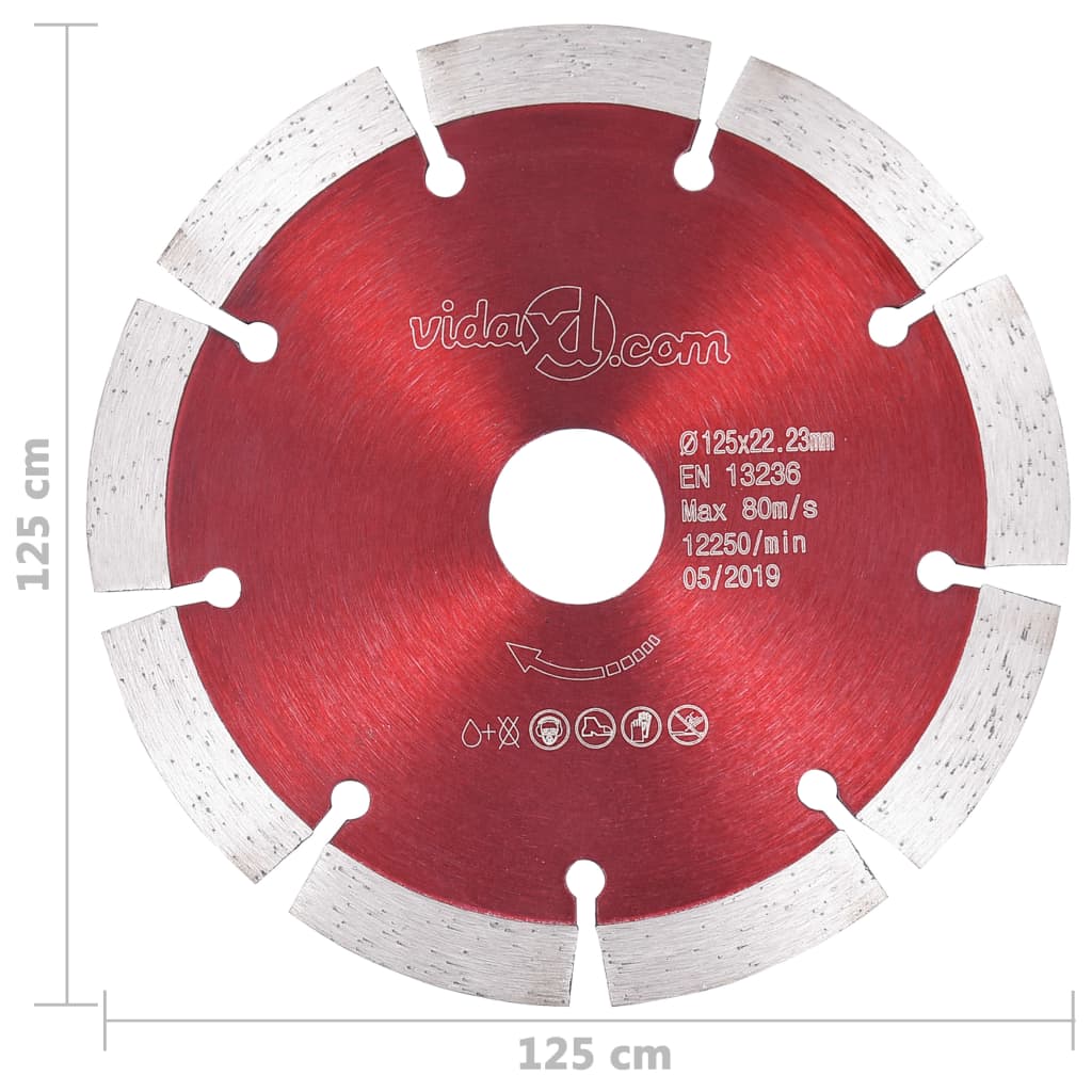 vidaXL Tarcze diamentowe turbo, 2 szt., stal, 125 mm