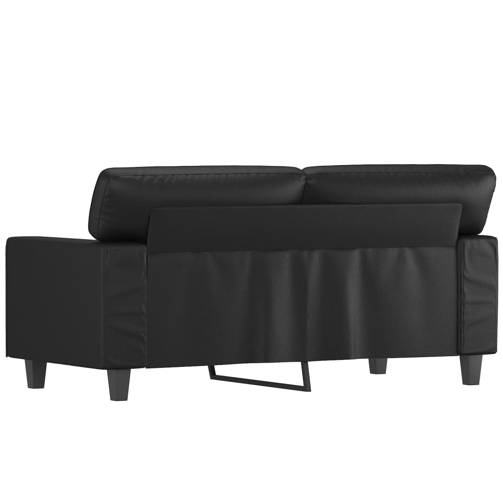 vidaXL 2-osobowa sofa, czarna, 120 cm, sztuczna skóra