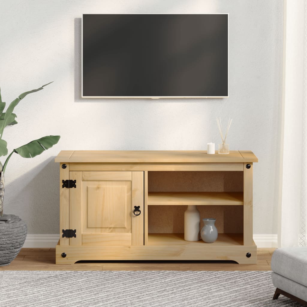 vidaXL Szafka pod TV Corona, 100x37x52 cm, lite drewno sosnowe