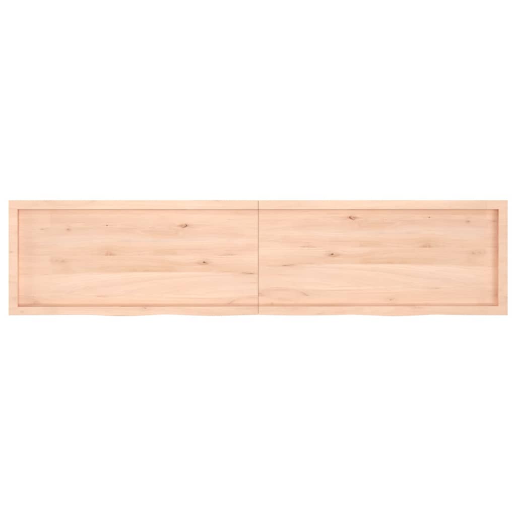 vidaXL Blat stołu, 220x50x(2-6) cm, surowe lite drewno dębowe