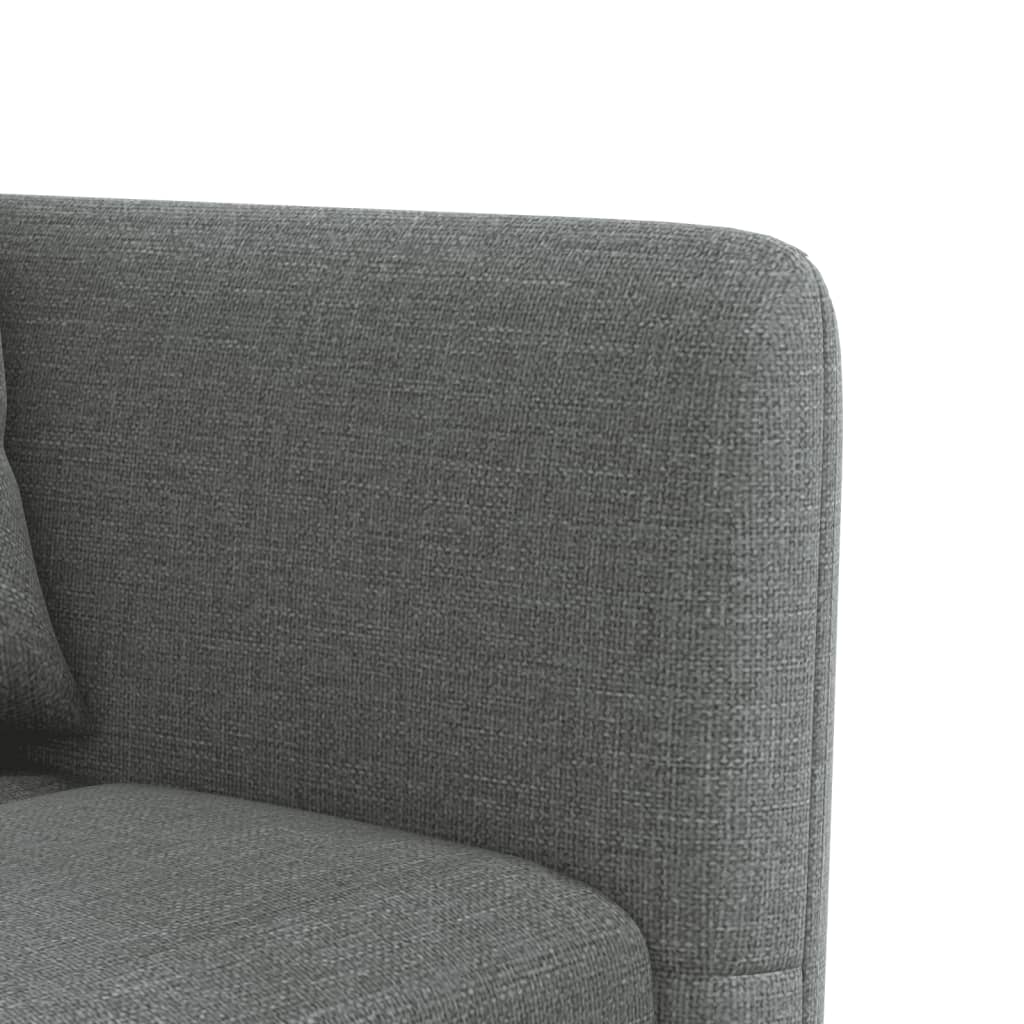 vidaXL Sofa rozkładana L, ciemnoszara, 275x140x70 cm, tkanina