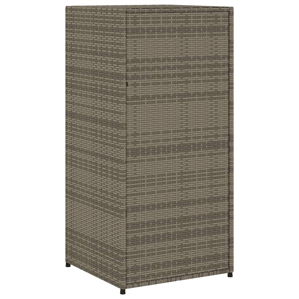 vidaXL Szafka ogrodowa, szara, 55x55x111 cm,polirattan