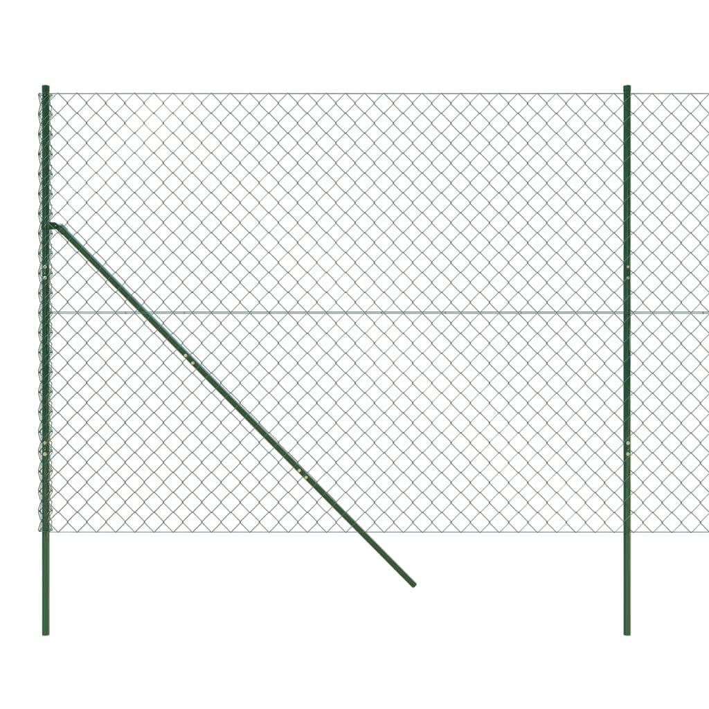 vidaXL Ogrodzenie z siatki, zielone, 2,2x25 m