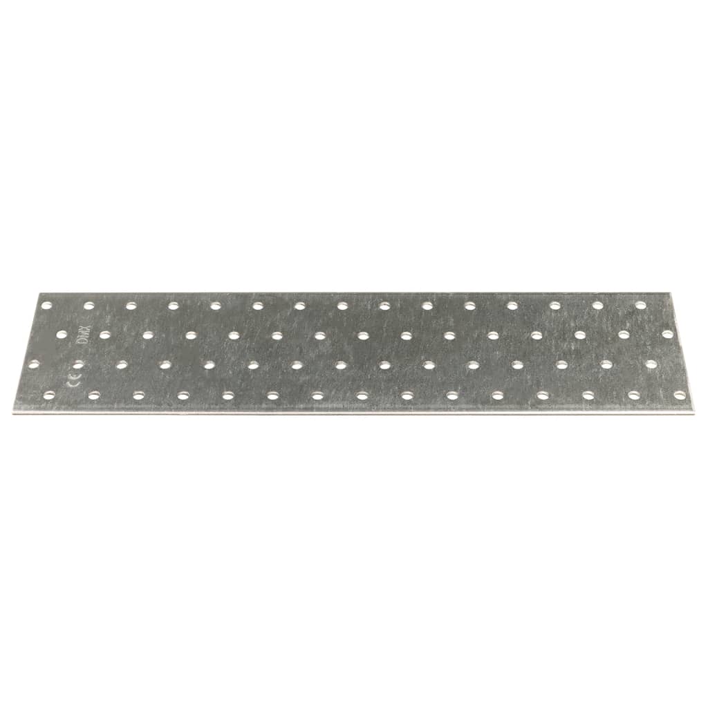 vidaXL Płytki perforowane, 40 szt., 2 mm, 300x80 mm, stal ocynkowana