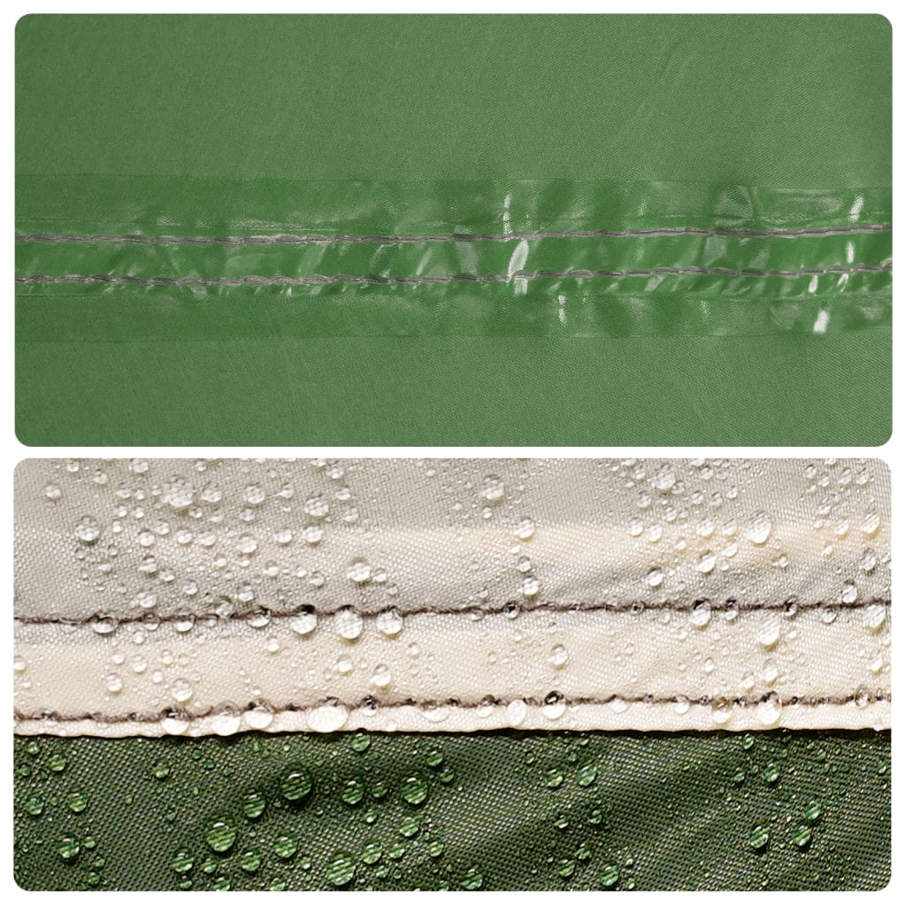 vidaXL Płachta biwakowa, zielona, 460x305x210 cm, wodoszczelna