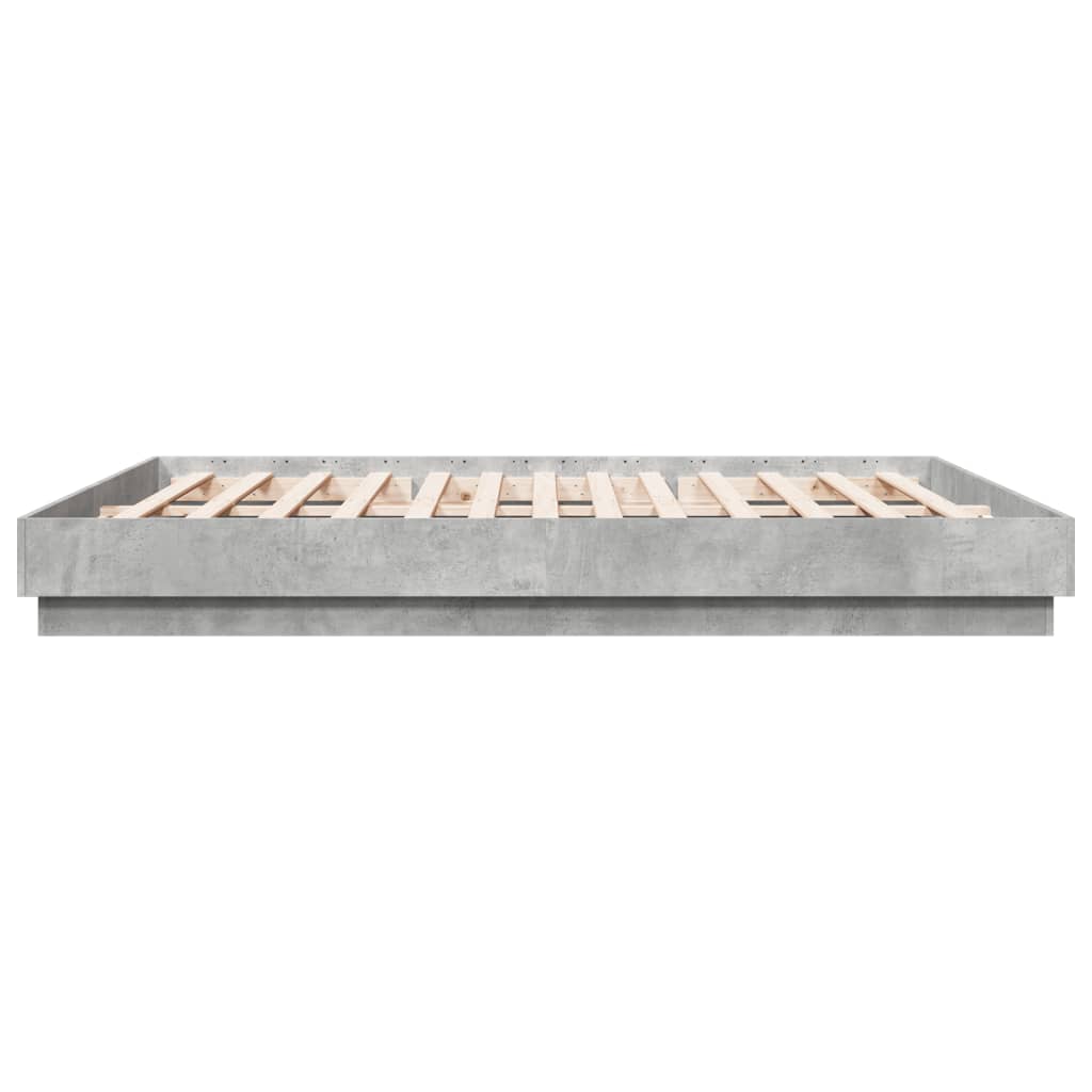 vidaXL Rama łóżka, szarość betonu, 180x200 cm, materiał drewnopochodny