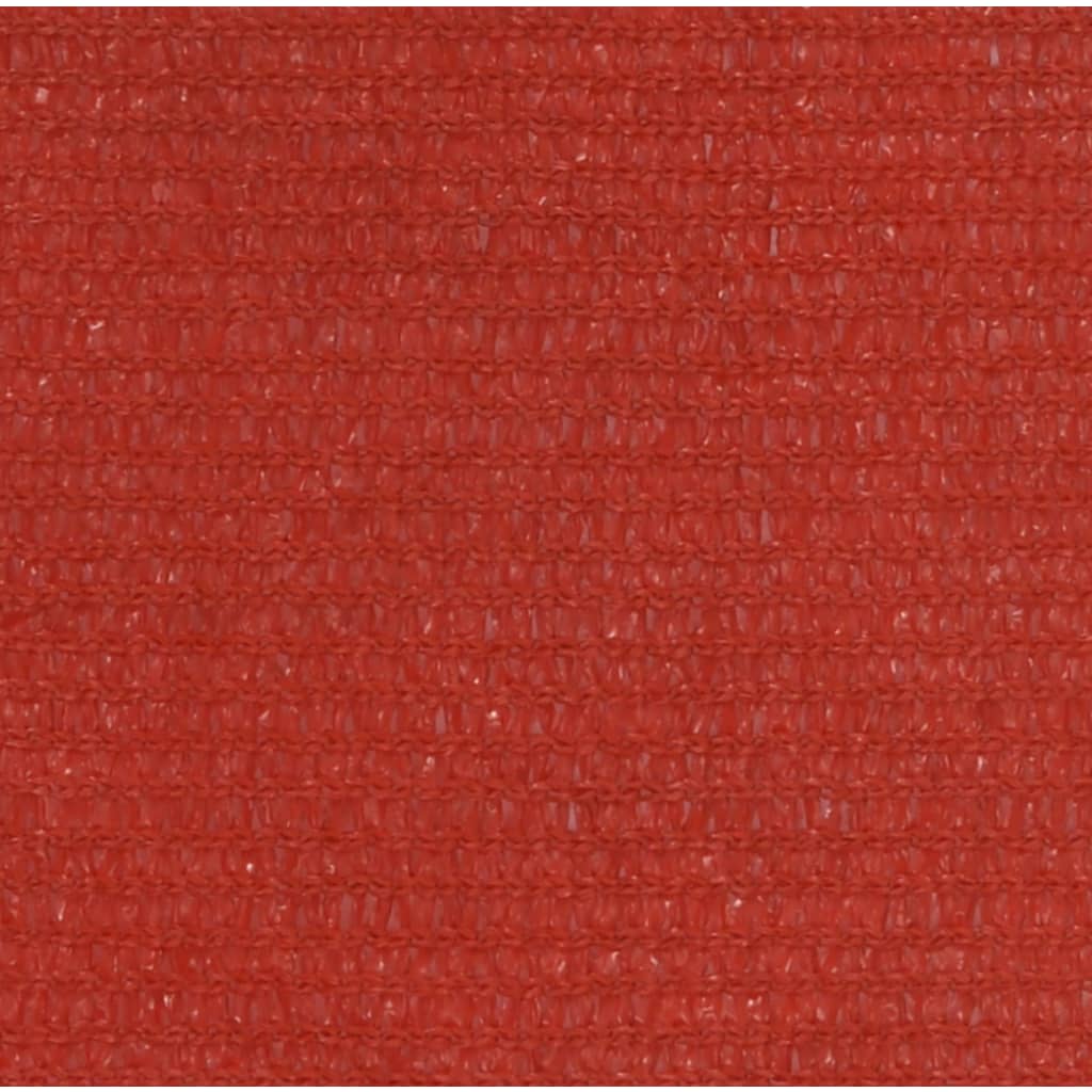 vidaXL Żagiel przeciwsłoneczny, 160 g/m², czerwony, 4x7 m, HDPE