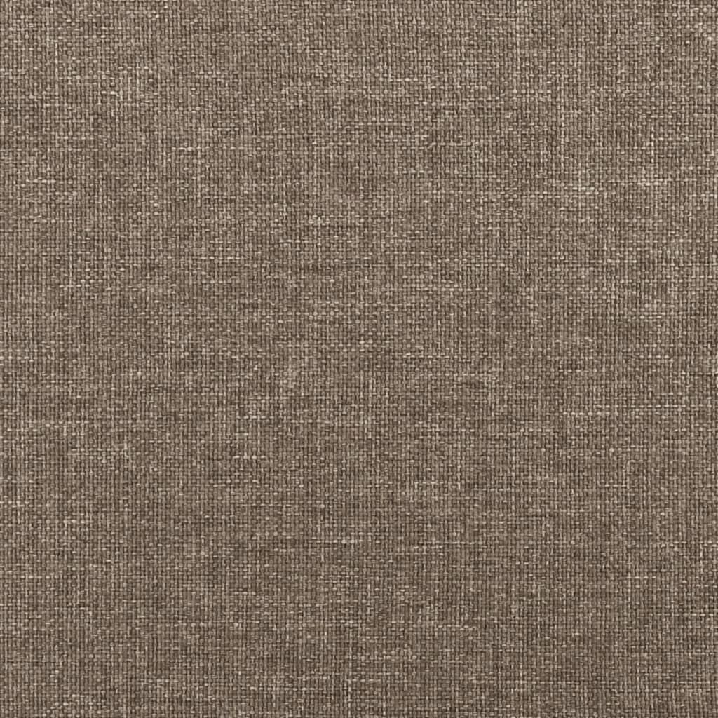 vidaXL Łóżko kontynentalne z materacem, taupe, 120x190 cm, tkanina