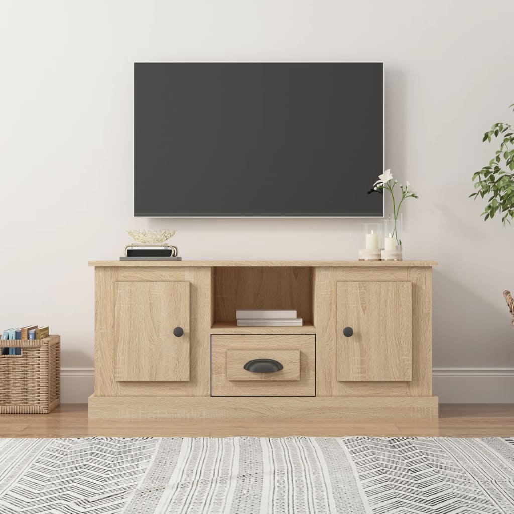 vidaXL Szafka pod TV dąb sonoma 100x35,5x45 cm materiał drewnopochodny