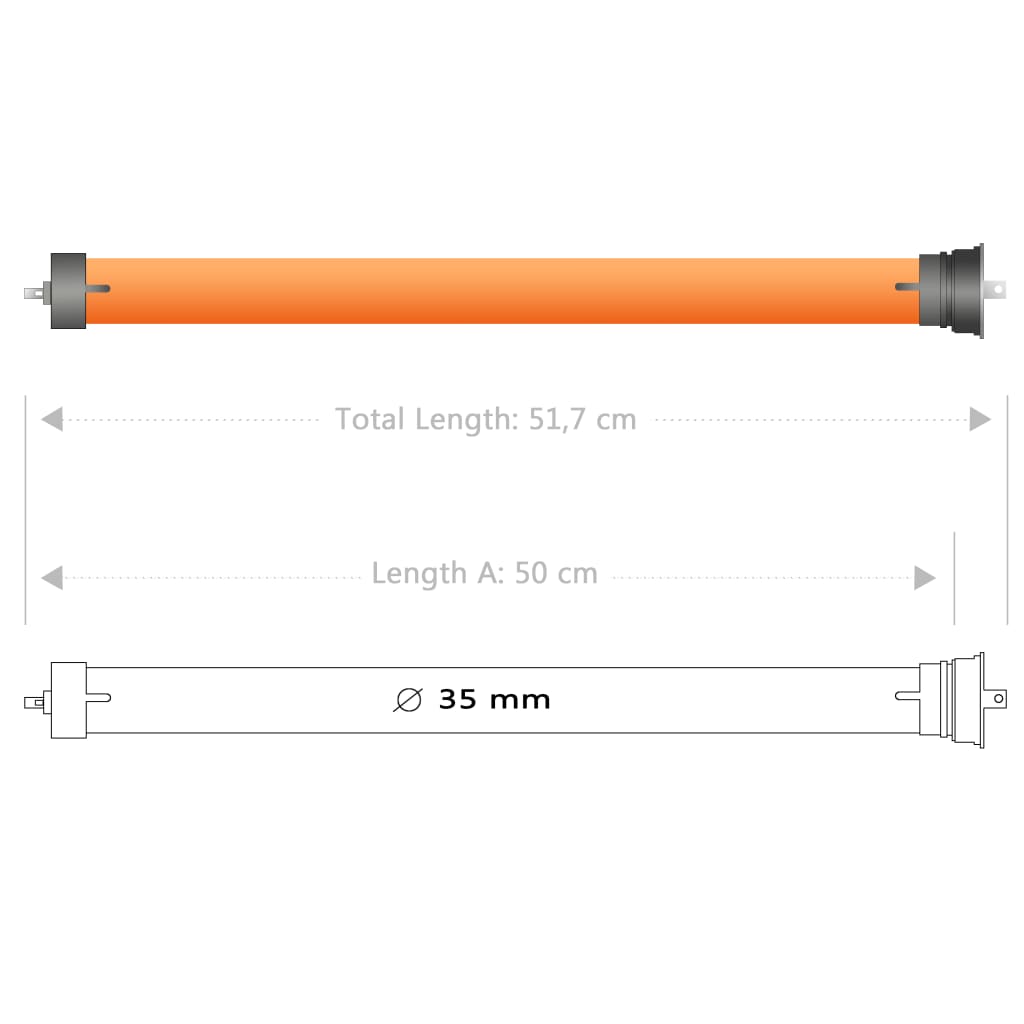 vidaXL Silniki rurowe, 2 szt., 10 Nm