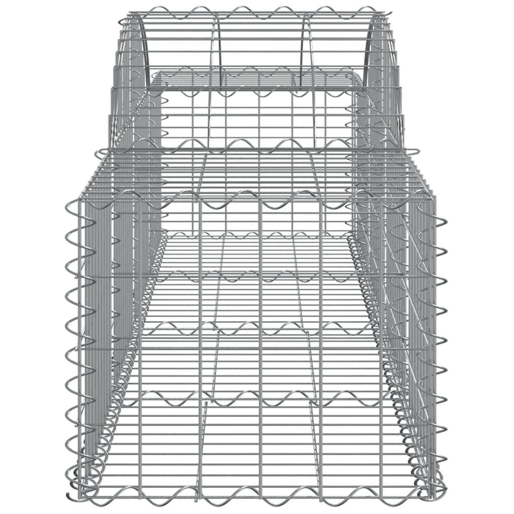 vidaXL Kosze gabionowe, 9 szt, 200x50x40/60 cm, galwanizowane żelazo