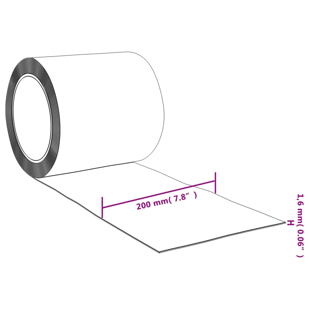 vidaXL Kurtyna paskowa, niebieska, 200 mm x 1,6 mm, 50 m, PVC